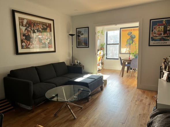 Beautiful, bright, and fully furnished 2-bedroom, 2-bath apartment available for sublease in the hea